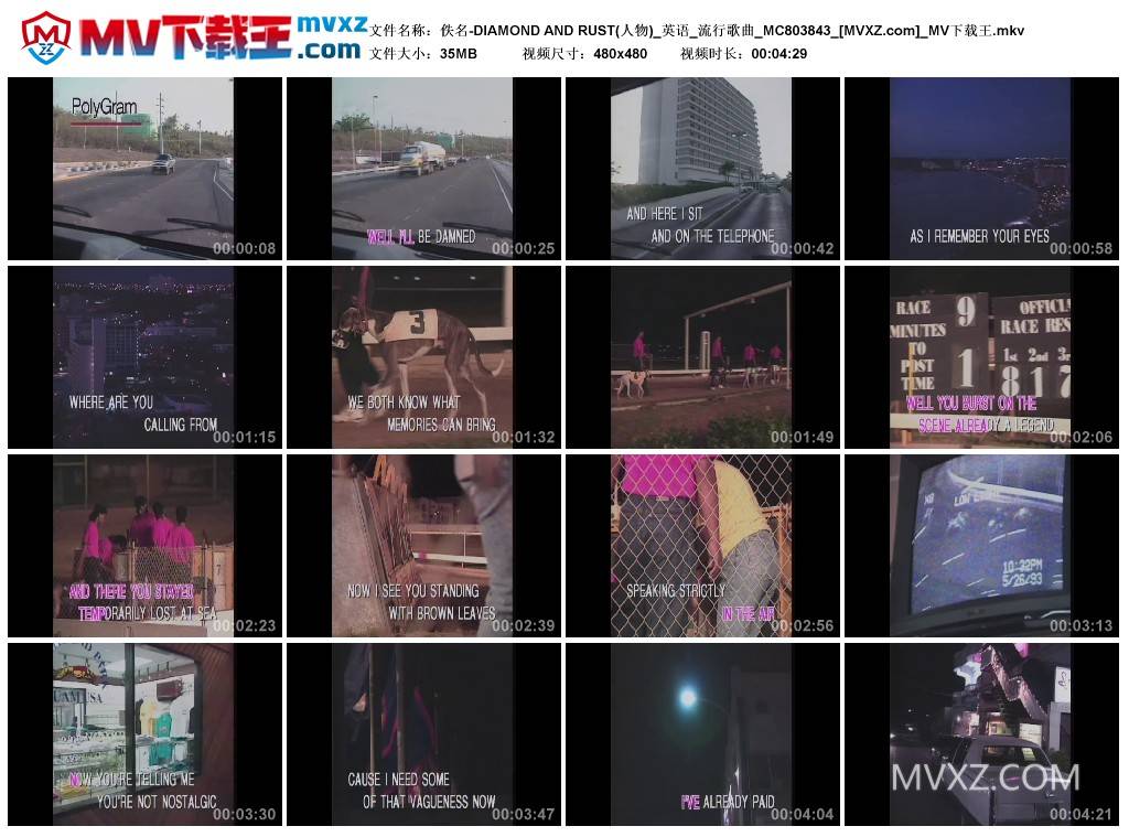 佚名-DIAMOND AND RUST(人物)_英语_流行歌曲_MC803843